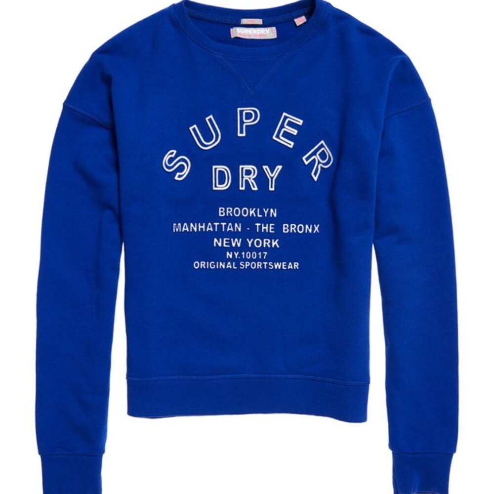 Womens’ Superdry Royal Blue Crewneck Sweatshirt-Size XL